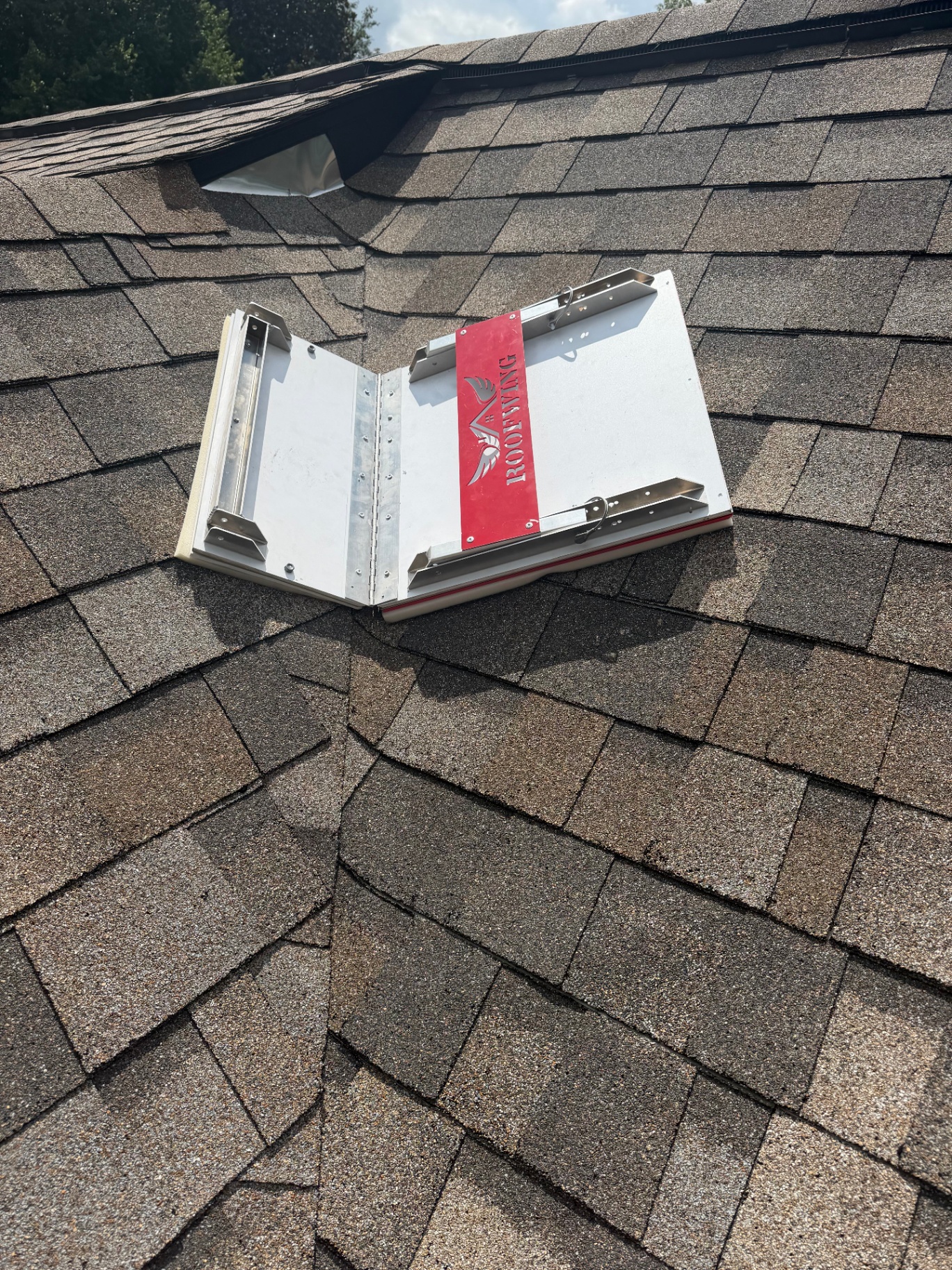 The Roofwing positioned in a roof valley